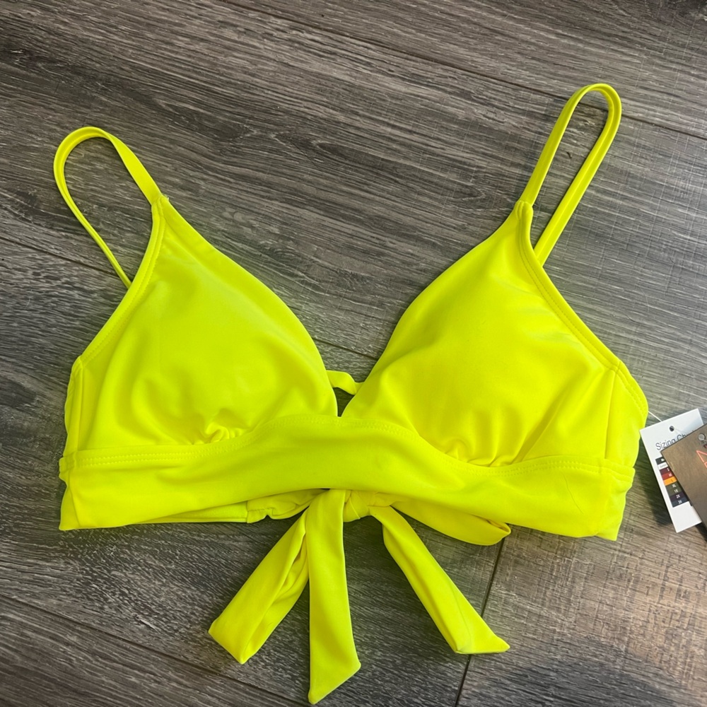 Neon Yellow Bikini Top